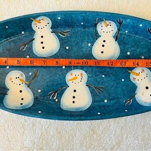 Snowman Oval Serving Platter